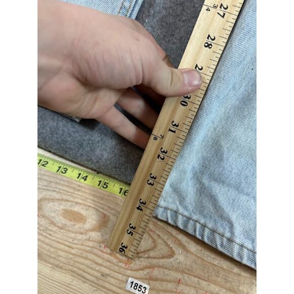 Vintage 60s 70s Levis Orange Tab Jeans Men 36x34 Blue Light Wash Tapered STAINED - Picture 7 of 10